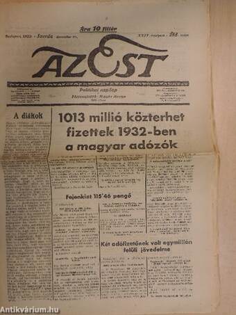 Az Est 1933. december 20.