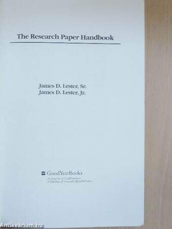 The Research Paper Handbook