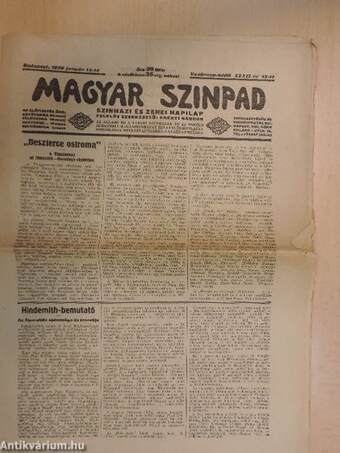 Magyar Szinpad 1929. január 13-14.