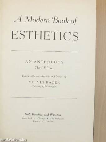 A Modern Book of Esthetics