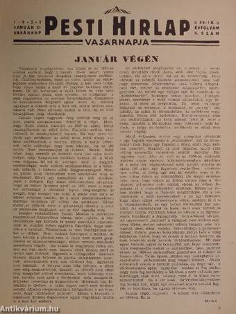 A Pesti Hirlap Vasárnapja 1937. január 31.