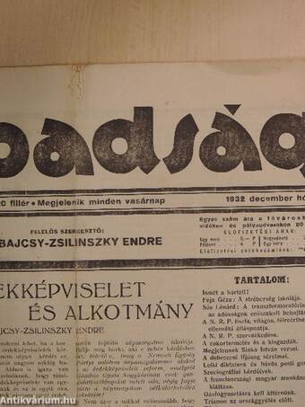 Szabadság 1932. december 11.