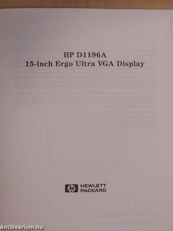 HP D1196A 15-inch Ergo Ultra VGA Display