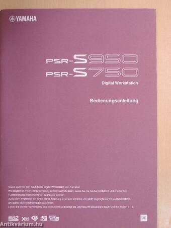 PSR-S950, PSR-S750 Digital Workstation