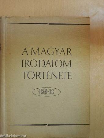 A magyar irodalom története 1849-ig