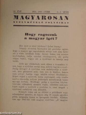 Magyarosan 1935. január-február