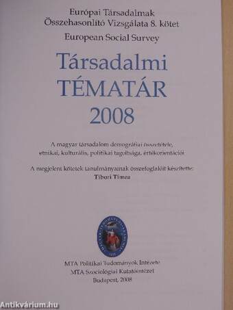 Társadalmi tématár 2008