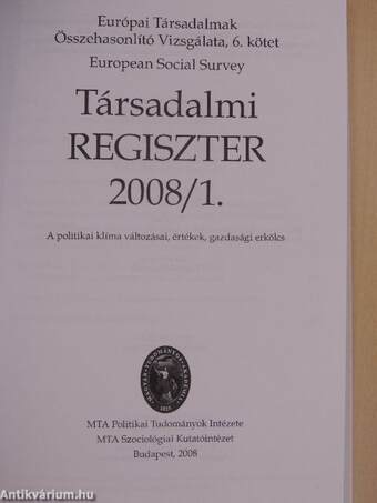 Társadalmi Regiszter 2008/1-2.