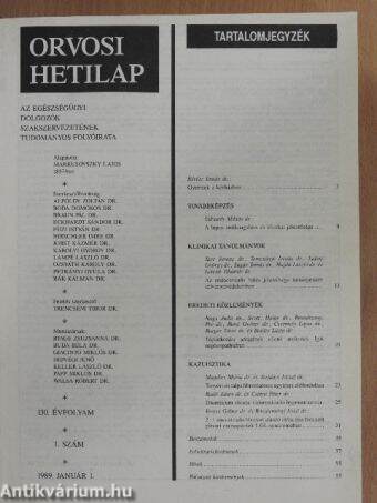 Orvosi Hetilap 1989. január-december I-II.