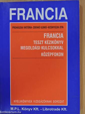 Francia teszt kézikönyv megoldási kulcsokkal