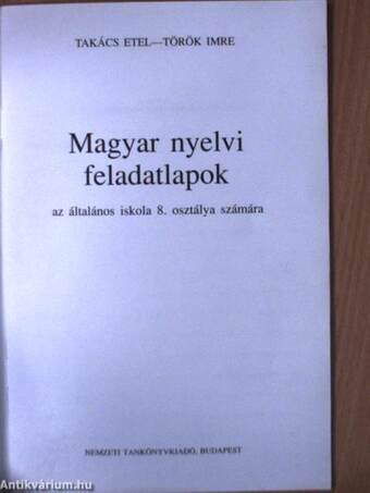 Magyar nyelvi feladatlapok 8.