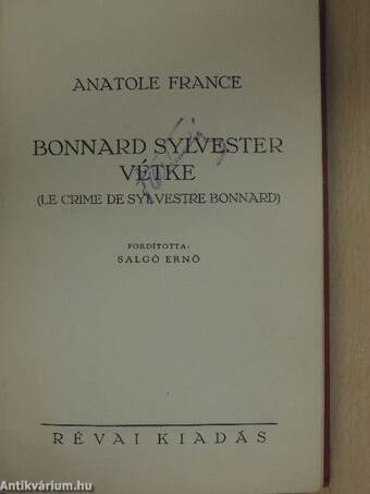 Bonnard Sylvester vétke