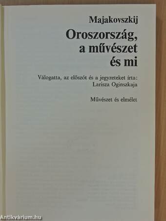 Oroszország, a művészet és mi