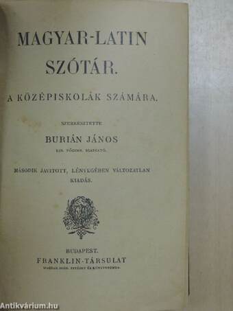 Magyar-latin szótár