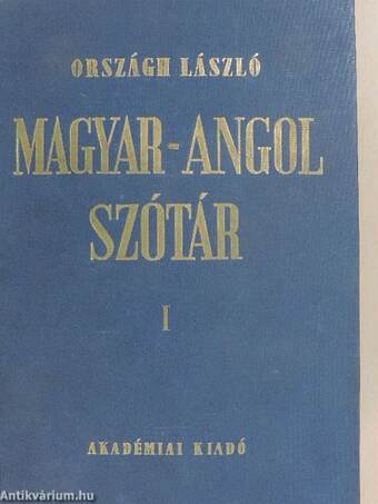 Magyar-angol szótár I-II.