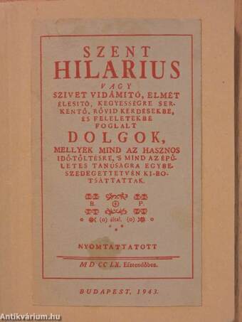 Szent Hilarius