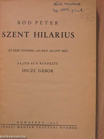 Szent Hilarius