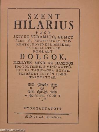 Szent Hilarius