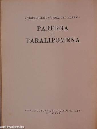 Parerga és paralipomena II.