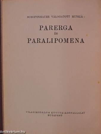 Parerga és Paralipomena III.