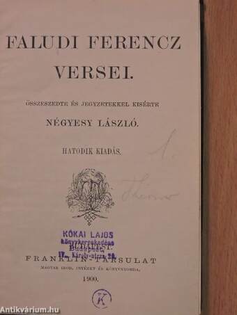 Faludi Ferencz versei/Három elbeszélés a "Téli éjtszakák"-ból