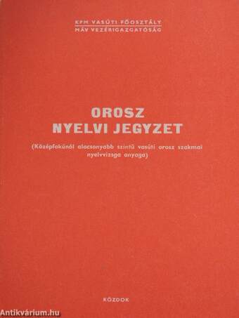 Orosz nyelvi jegyzet