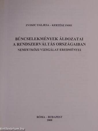 Bűncselekmények áldozatai a rendszerváltás országaiban