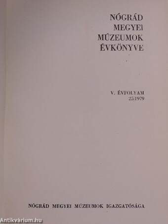 Nógrád megyei múzeumok évkönyve 1979