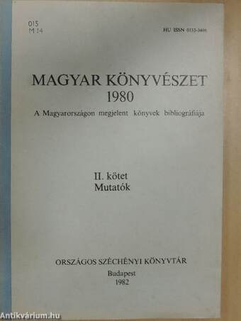 Magyar Könyvészet 1980 II.