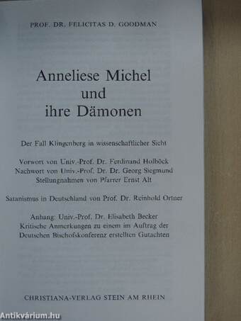 Anneliese Michel und ihre Dämonen