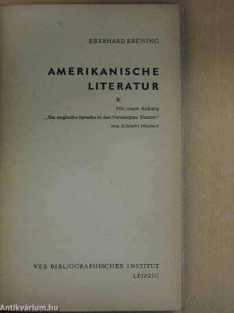 Amerikanische Literatur