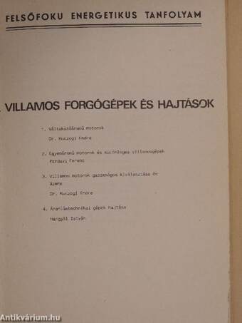 Villamos forgógépek és hajtások