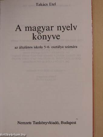 A magyar nyelv könyve 5-6.