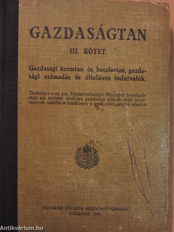 Gazdaságtan III/6-7.