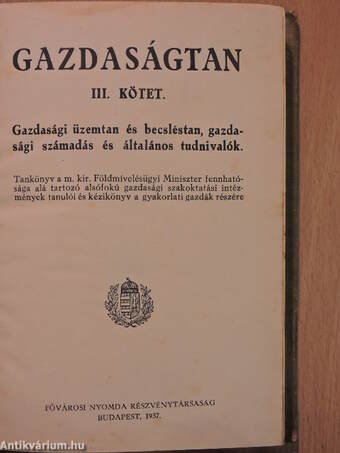 Gazdaságtan III/6-7.