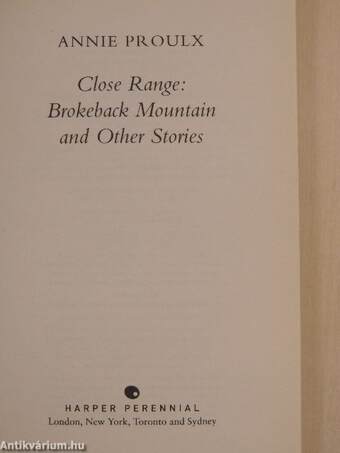 Close Range: Brokeback Mountain and Other Stories