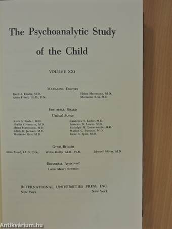 The Psychoanalytic Study of the Child XXI.