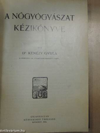 A nőgyógyászat kézikönyve