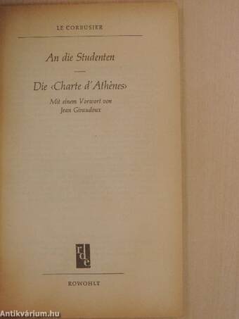 An die Studenten/Die "Charte d'Athenes"