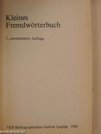 Kleines Fremdwörterbuch