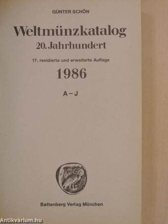 Weltmünzkatalog 1986. I. (töredék)