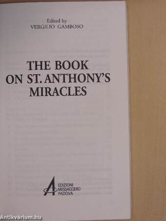 The Book on St. Anthony's Miracles