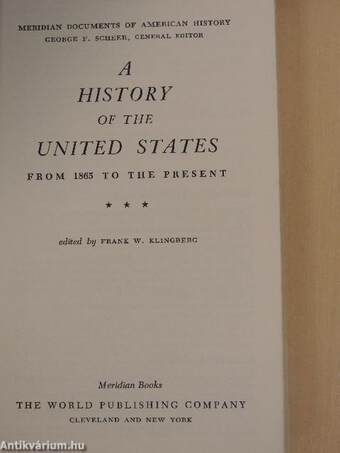 A History of the United States from 1865 to the Present