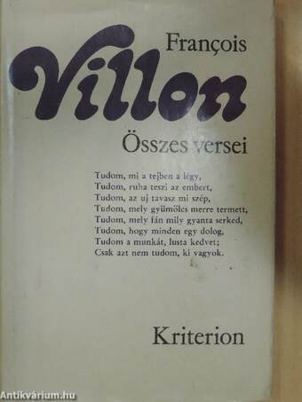 Francois Villon összes versei