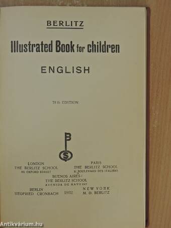 Illustrated Book for Children - English