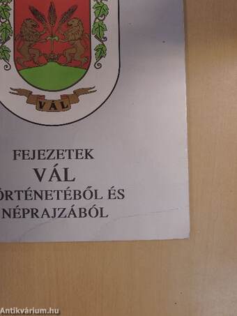 Fejezetek Vál történetéből és néprajzából