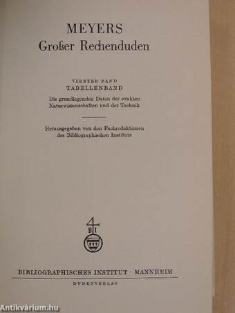 Meyers Großer Rechenduden IV.