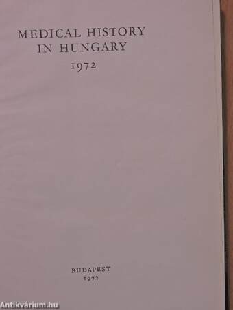 Medical History in Hungary 1972