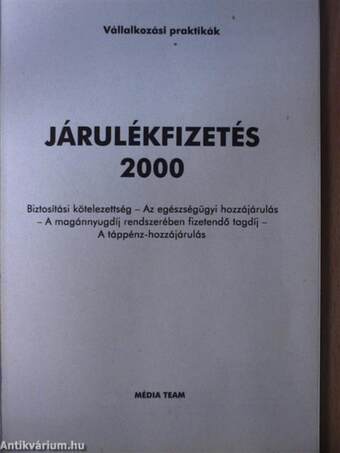 Járulékfizetés 2000