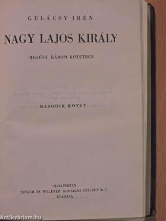 Nagy Lajos király I-III.